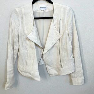 Club Monaco cream lined Moto jacket